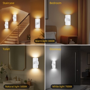 Smart 360 °   Lampes murales LED magnétiques rotatives à piles avec détecteur de mouvement pour la décoration intérieure, chambre à coucher - Product Image 2