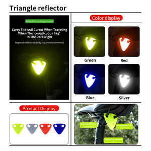 <span class=keywords><strong>Carte</strong></span> de sécurité réfléchissante pour vélo à haute luminosité avec avertissement nocturne, installation facile, matériau PVC, marque Angbow, multicolore, 7x6cm - Product Image 6