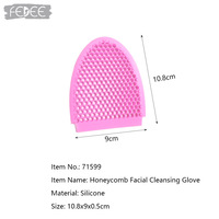 Nouvelle Arrivée Brosse Faciale en Silicone Mini Manuelle Réutilisable Double Face en Maille pour Enlever les Points Noirs et Nettoyer les Pores