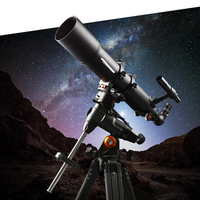 Télescope astronomique 102EQ3 avec monture équatoriale, objectif 102 mm multicouche, haute magnification, champ de vision 7°, vision profonde HD