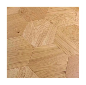 Contreplaqué pour usage intérieur Hôtels Surface de la brosse Bois hexagonal laqué Design moderne <span class=keywords><strong>Parquet</strong></span> en chêne de qualité Chêne blanc naturel - Product Image 1