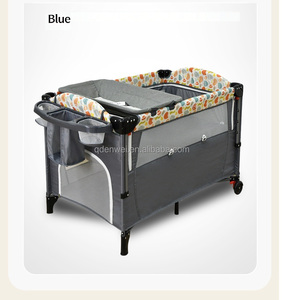 Corralito Portátil para Bebé con Cambiador Desmontable, <span class=keywords><strong>Cuna</strong></span> de Viaje Plegable con Ruedas, <span class=keywords><strong>Cuna</strong></span>, Cesta para Bebé, <span class=keywords><strong>Cuna</strong></span> Portátil - Product Image 6