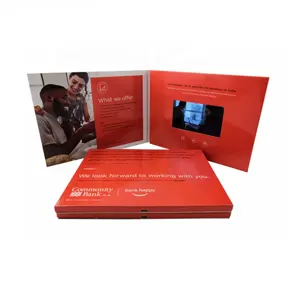 China Supply LCD Video Brochure Card Digital Video Book Printing Brochure For Advertising