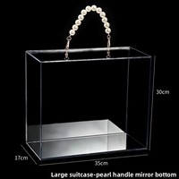 Boîte à fleurs portable en acrylique ABS - Boîte de présentation carrée transparente pour l'art floral et l'emballage cadeau de cadres photo