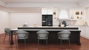 Moulures de plinthe de cuisine de style shaker avec dosseret en granit pour cave à vin, design imperméable - Product Image 6