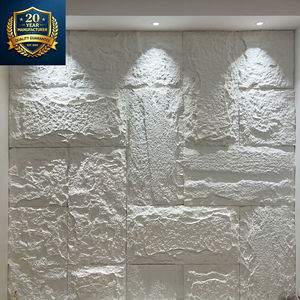 Panneau mural en pierre artificielle 3D en PU imperméable, décoration murale en pierre artificielle pour fond de télévision, design moderne, grande dalle - Product Image 1