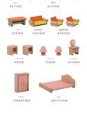 Maison de poupée en bois COMMIKI Villa Jouet de jeu d'imitation pour enfants Maison de poupée princesse européenne avec meubles de cuisine Cadeau pour filles