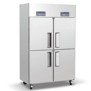 ตู้เย็นขนาดเล็กแบบสี่ประตูแนวตั้งระบายความร้อนได้โดยตรง850-969L แบบอเมริกันควบคุมอุณหภูมิได้สองชั้น - Product Image 1