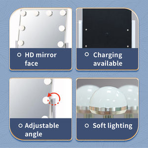 12 <b>Bulb</b> LED <b>Lighted</b> Desktop Vanity Makeup Mirror Smart Touch <b>Sensor</b> Switch Cosmetic Makeup Mirror - Product Image 3