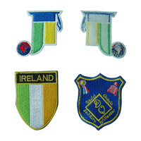 Logo brodé 3D complet avec bordure en sergé pour vêtements, sacs ou chapeaux