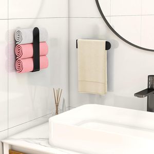 Hand <strong>Towel</strong> Holder, Self Adhesive <strong>Towel</strong> Racks for Bathroom Wall Mounted, Square Hand <strong>Towel</strong> Bar <strong>Stick</strong> <strong>on</strong> Wall for Kitchen Cabinet - Product Image 5