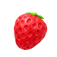 Jouet Squishy Créatif Anti-Stress, Jouet Sensoriel en Blocs de Construction, Jouet à Presser Fraise au Son Croustillant et Craquant