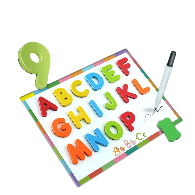Customized children's English alphabet magnetic stickers mathematics children's teaching aid toys 26 English magnetic sticker