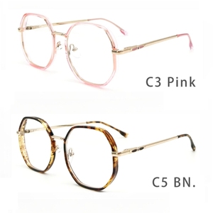 Nouvelle monture de lunettes polygonale rétro artistique à la mode <span class=keywords><strong>pour</strong></span> femmes, verres plats à motif imprimé <span class=keywords><strong>pour</strong></span> personnes <span class=keywords><strong>myopes</strong></span> - Product Image 1