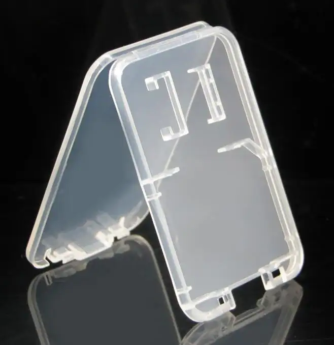 Высокое качество 2 в 1 прозрачный слот для карт памяти Чехол держатель коробка для SD карты памяти