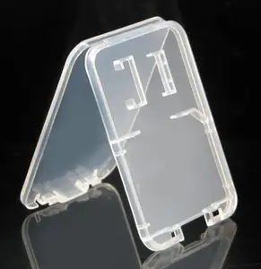 High Quality 2 in 1 Transparent Clear Memory Card Case Holder Box for SD TF Card