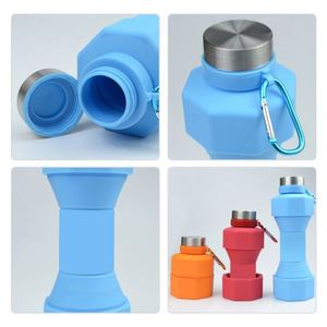 Botella de Agua Plegable Ecológica de 650 ml con Forma de Mancuerna, Personalizable con Logotipo - Product Image 5