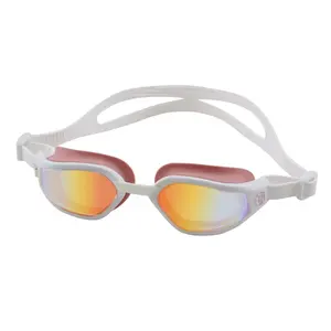 Adulte adolescents fitness triathlon miroir revêtement lentille anti-buée protection UV lunettes équipement de natation lunettes de natation lentille détachable