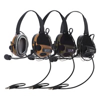 Auriculares Tácticos de Comunicación FCS COMTAC3 C3 con Cancelación de Ruido, Montados en la Parte Trasera, con Orejeras, Cableados, Resistentes al Polvo IP5X, Sonido de Alta Fidelidad