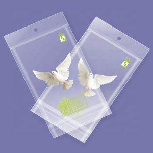 PLA bag transparent clothing food books self sealing plastic packaging self adhesive bag customization
