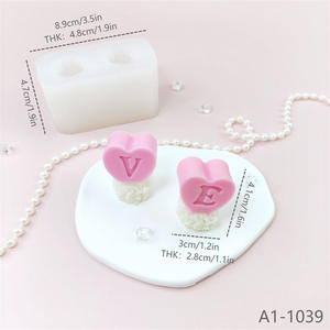 Mattiniera LOVE Rose Love LOVE Flower colonnina in Silicone stampo decorazione per decorazione di candele di san valentino - Product Image 5