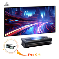 Projecteur laser 4K à ultra courte focale AWOL 3000 3500 Pro, projecteur vidéo de cinéma, HDR10+, 3D, triple laser, projecteur 4K