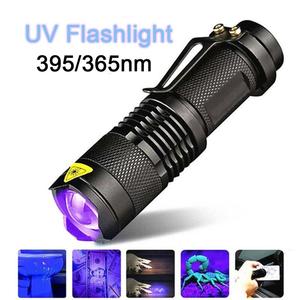 Linterna UV LED de 365nm 395nm, Luz Ultravioleta para Detectar Orina de Mascotas, Luz UV para Escorpiones, Recargable, con Zoom, Iluminación para Exteriores - Product Image 2