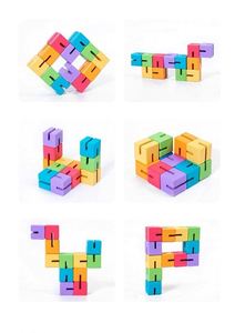 Juego de Bloques Espaciales 3D STEM, Bloques de Construcción de Madera Sensoriales para Niños con Tarjetas de Patrones - Product Image 5