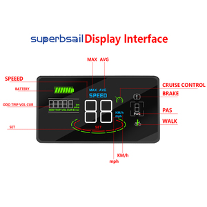 Superbsail V20 Xe đạp điện h6c đầy màu sắc <span class=keywords><strong>LCD</strong></span> Đồng hồ tốc độ hiển thị với USB UART cho xe đạp điện (5Pin) với mã & chuyển đổi - Product Image 3