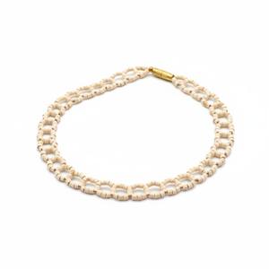 Collar de Cuentas de Madera de Tulsi Natural Hecho a Mano, Color Beige, Redondo, para Meditación Espiritual, Oración y Devoción - Product Image 2