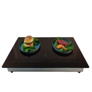 Table de cuisson à induction commerciale, type encastrable ou sur table, plaque à double brûleur à induction - Product Image 1