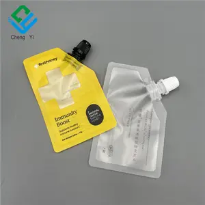 20g Plastic Pouches With Spout Food Liquid Refillable Packaging Bag Recycled Stand Up Squeeze Honey Jelly Spout Pouch