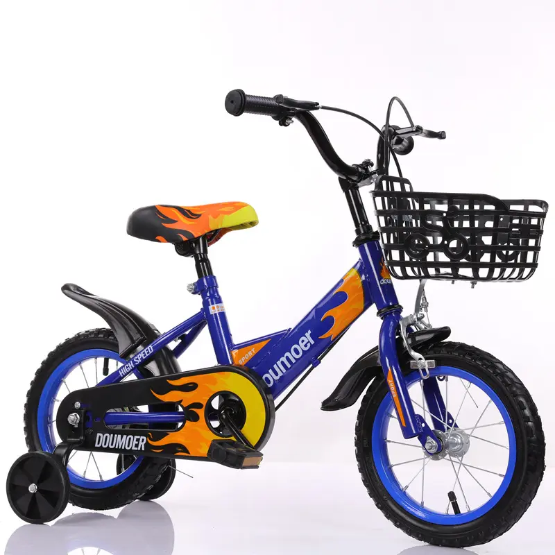 Factory Wholesale Children's Bicycle 3-Year-Old Boys Girls 12 14 16 Inch Bike with Steel Fork Single Speed Ordinary Pedal