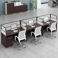 Poste de travail de bureau simple et moderne, rectangulaire, écologique, modulaire, avec écran de séparation et casier, pour employé, avec poste informatique