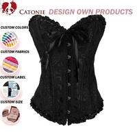 Corset Overbust Sexy Style Cour Européenne pour Femme, Bustier Push-up, Gaine Amincissante et Sculptante pour le Ventre, Ceinture de Maintien Sexy