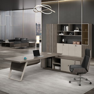 High End L Shape boss Luxury Wooden <strong>Desk</strong> Sectional <strong>Office</strong> Furniture <strong>Rustic</strong> Modern Executive Chairman <strong>Office</strong> <strong>Desk</strong> - Product Image 3