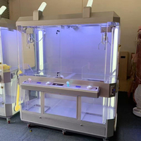 Machine à griffes de lapin mignonne entièrement transparente haut de gamme, très populaire |   Équipement de jeu commercial d'intérieur à monnayeur pour parcs d'attractions