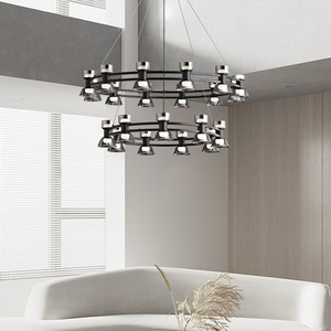 โคมไฟเพดานทองแดงสไตล์นอร์ดิกมินิมอลสีดำ ดีไซน์หรูหราด้วยกระจก สำหรับห้องนั่งเล่น ห้องนอน แขวนเพดาน ดีไซน์สร้างสรรค์ - Product Image 3