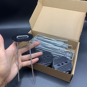 Piquets de fixation en U galvanisés <span class=keywords><strong>à</strong></span> chaud, durables, pour <span class=keywords><strong>gazon</strong></span>, filet de protection, film de paillage et travaux de jardinage - Product Image 5