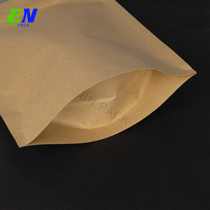 Tùy chỉnh tự nhiên phân hủy sinh học Kraft túi đứng lên thực phẩm Zip túi bán buôn - Product Image 4