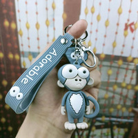 Explosif-Eyed Zebra Girafe Écologique Porte-Monnaie En Caoutchouc Porte-clés 3D Forme Femmes Mignon Quirky Porte-clés De Voiture Hommes Couple