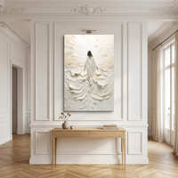 Peinture religieuse de Jésus faite à la main sur toile, art spirituel moderne texturé, cadeau chrétien pour la décoration de la maison ou de l'église