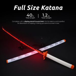 <span class=keywords><strong>Espada</strong></span> LED Brillante de Anime para Cosplay, <span class=keywords><strong>Espada</strong></span> <span class=keywords><strong>Rengoku</strong></span> - <span class=keywords><strong>Espada</strong></span> Luminosa Recargable de 40 Pulgadas con Soporte y Cinturón - Product Image 5