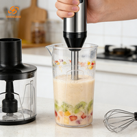 Mixeur plongeant électrique SHANGKAI, puissant, haute vitesse, pour faire mousser le lait, bâton de mixeur, SUS304, mixeur plongeant multifonctionnel électrique 5 en 1