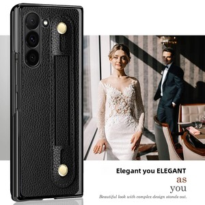 Le nouveau modèle de Huanmin convient au Samsung Z Fold 6, avec une finition électroplaquée de la série Roman et un étui intégré. - Product Image 1