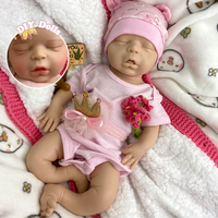 Poupée Reborn en Silicone Solide de 18 Pouces pour Fille, Design Sommeil Yeux Fermés, Parfum Doux de Talc pour Compagnie Émotionnelle, Artistique