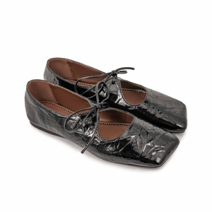 <span class=keywords><strong>Zapatos</strong></span> planos <span class=keywords><strong>de</strong></span> oficina <span class=keywords><strong>de</strong></span> <span class=keywords><strong>charol</strong></span> <span class=keywords><strong>de</strong></span> piel <span class=keywords><strong>de</strong></span> vaca para <span class=keywords><strong>mujer</strong></span>, mocasines suaves <span class=keywords><strong>con</strong></span> <span class=keywords><strong>cordones</strong></span> y punta cuadrada a la moda para <span class=keywords><strong>mujer</strong></span> - Product Image 3
