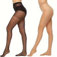 Collant Personnalisé Femme Taille Haute Fin et Transparent en Nylon Opaque Effet Amincissant 20 Deniers avec Pointe Renforcée