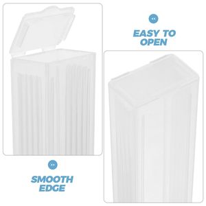 Boîte de rangement rectangulaire réutilisable en plastique PE transparent pour lames de microscope, capacité de 5 pièces, support pour fournitures de laboratoire - Product Image 2