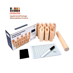 YUCI enfants en bois extérieur finlandais Collision éducatif tante Sally jouets d'apprentissage pour enfants adultes jardin KUBB jeu Bowling - Product Image 1